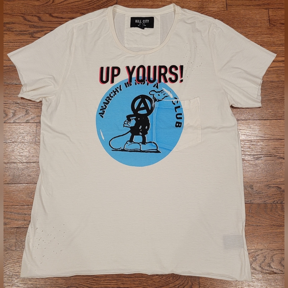 Kill City Los Angeles Distressed Raw Hems T-shirt Size L